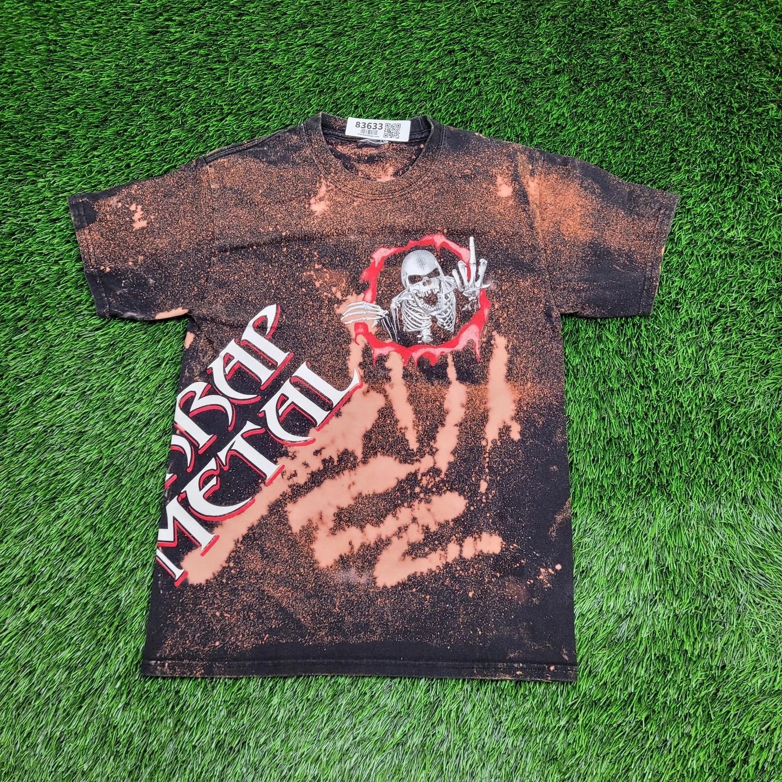 

Vintage Skull Skeleton Metal Rock Shirt XS/S 17x24 Crop Metal-Mulisha 2XL