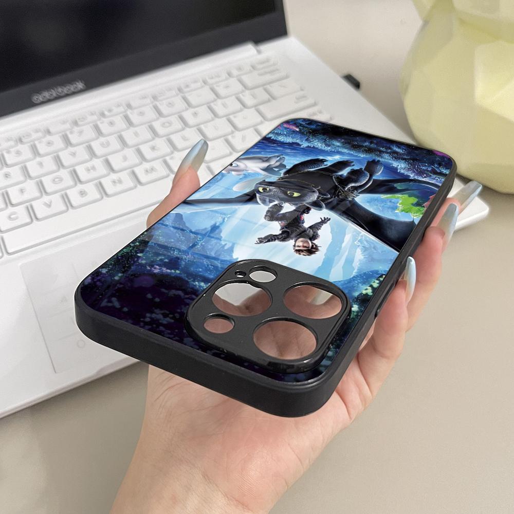 Cartoon T-Toothless Dragon Phone Case Glass For Samsung Galaxy S26 S25 S23 S24 S21 S22 S20 Ultra Fe Plus A16 Cover