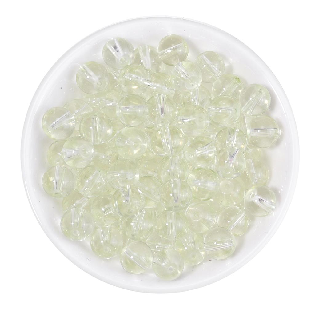 50pcs 8mm Glass Round Beads Colorful Transparent Loose Spacer Beads For Jewelry Making DIY Crafts Bracelets Necklace Accessories