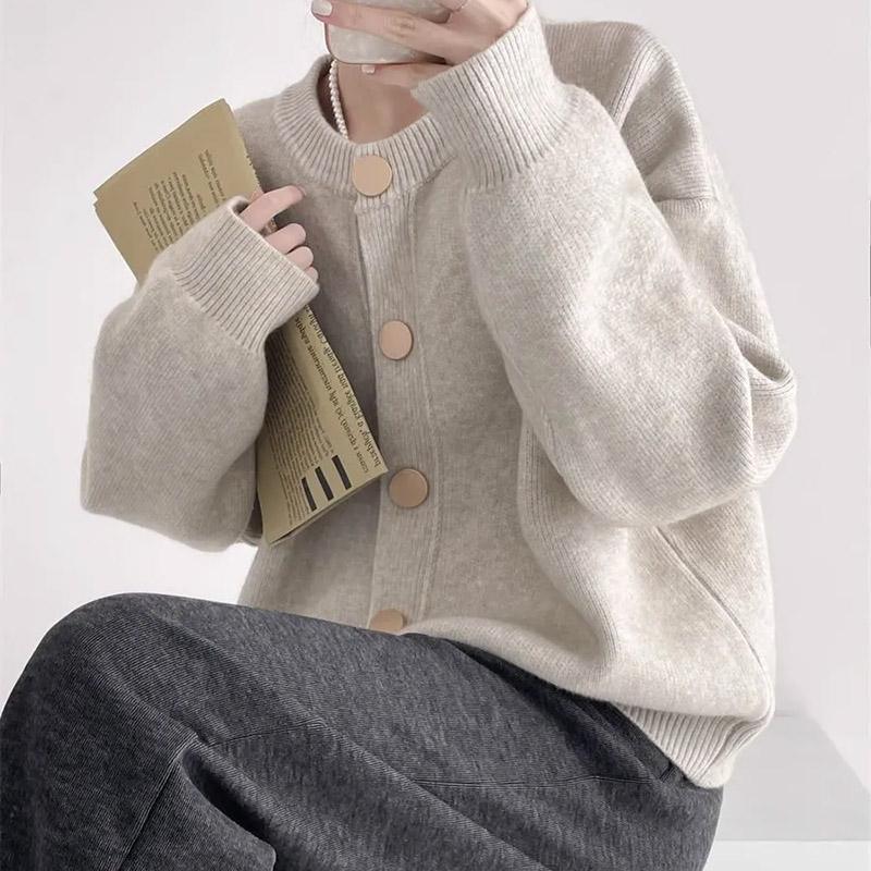 Sweaters Coat Cardigan for Women Autumn Winter Large Size Vintage Loose Long Sleeve Knit Cardigan  Sweaters Jacket