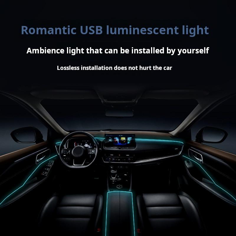 LED Decorative Car Interior Modification USB Atmosphere Light Cable Set For Golf Versa Tucson City-New Condition