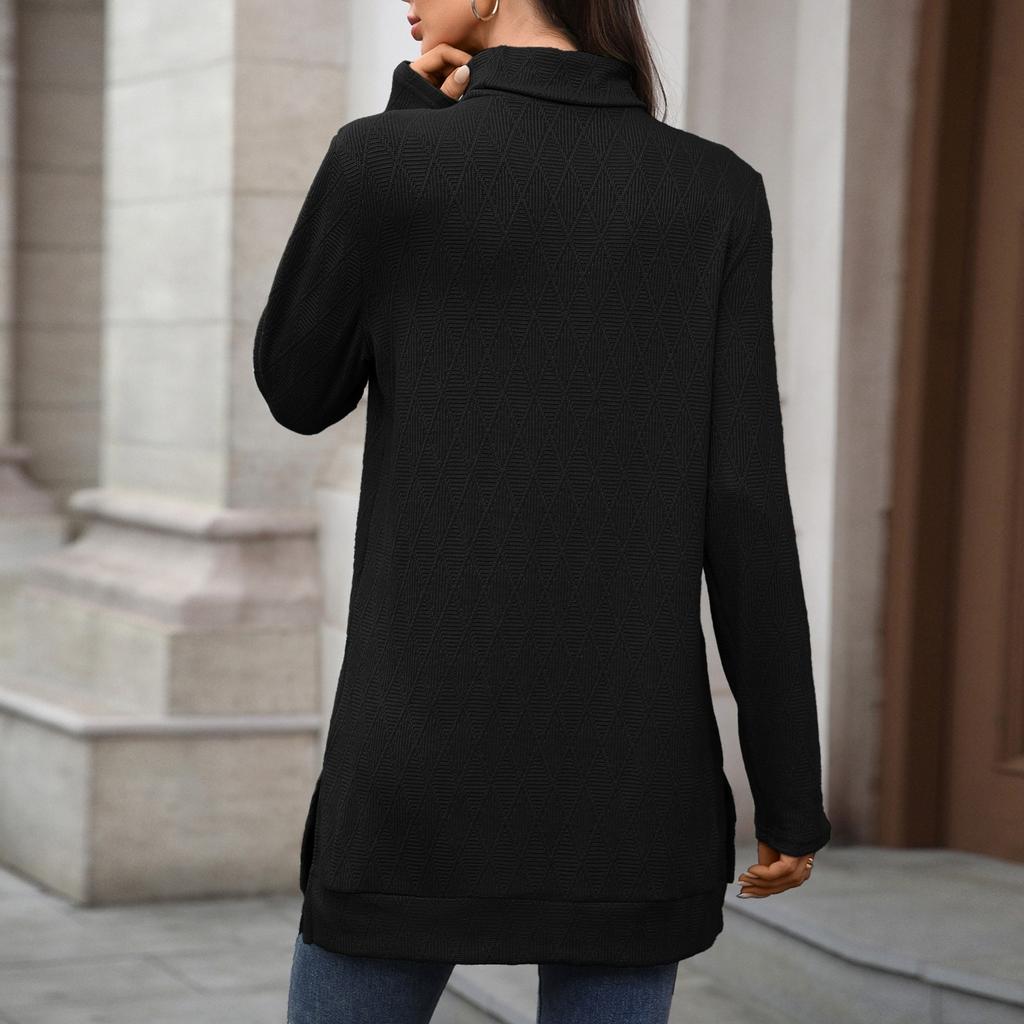 Women's T-Shirt Vintage Floral Print Round Neck Loose Long Sleeve Mid-Length Thumb Leak Top