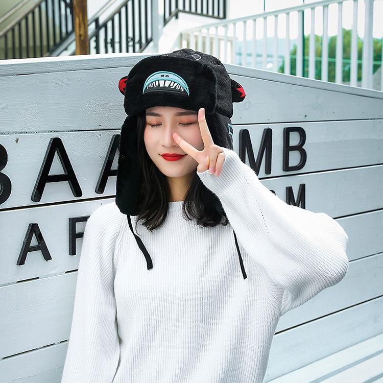 Chapeau Homme Hiver Chapeau Lei Feng Femme Mignon Épais Coton Extérieur Jeunesse Chaud Chapeau Locomotive Anti-vent Froid