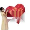 National Day Jewelry Store Window Decor with Large Heart Balloon