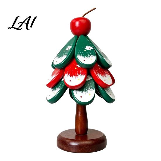 Foldable Pot Holder Christmas Tree Wooden Trivets Durable Pine Wood Potholders with Storage Stand Space Saving Kitchen Decor Heat Resistant