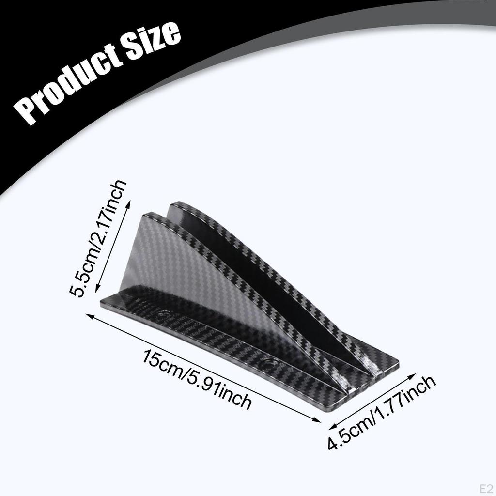 4x Heckstoßstange Unterlippe Splitter Schutz Hai Stil Dekoration Auto Exterieur Zubehör Schwarz