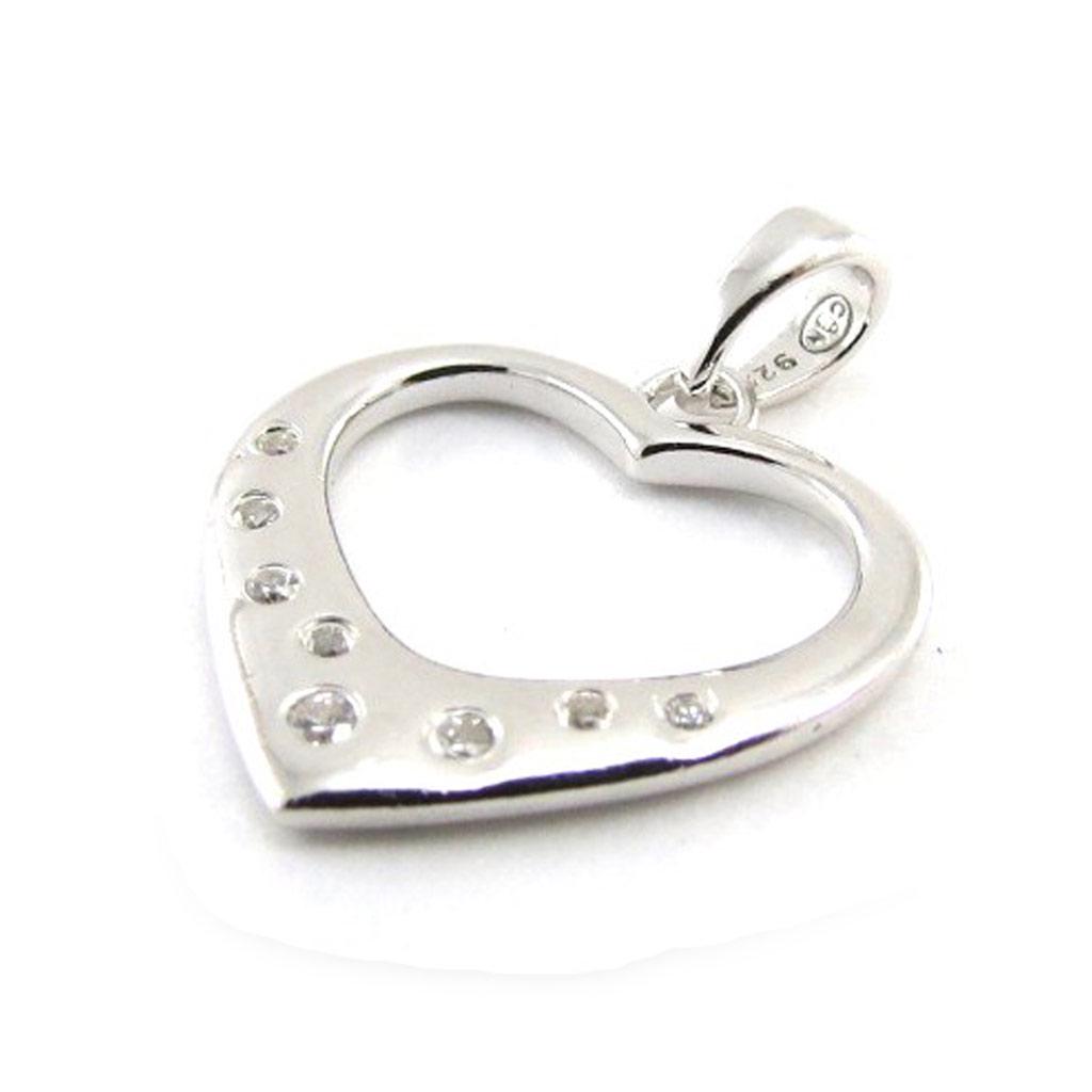 Les Trésors De Lily [J1019] - Silver Pendant 'Love' Silver White (rhodium-plated) - 15x15 Mm