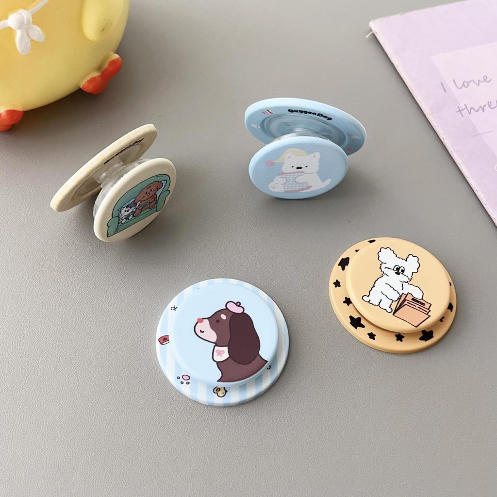 Frosted Cartoon MagSafe Magnetic Phone Stand with Telescopic Airbag Design