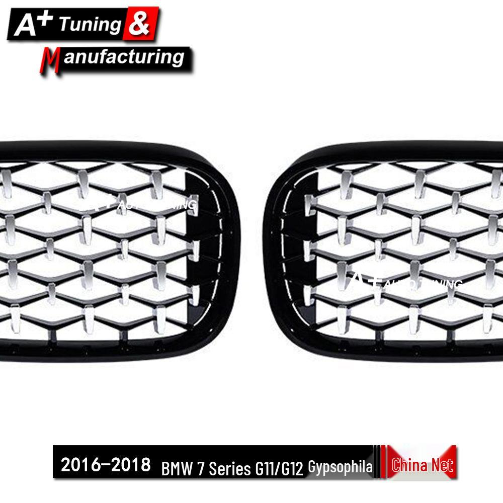Schwarz verchromter Kühlergrill für BMW 7er G11/G12 (2016-2018), Sternenhimmel-Stil