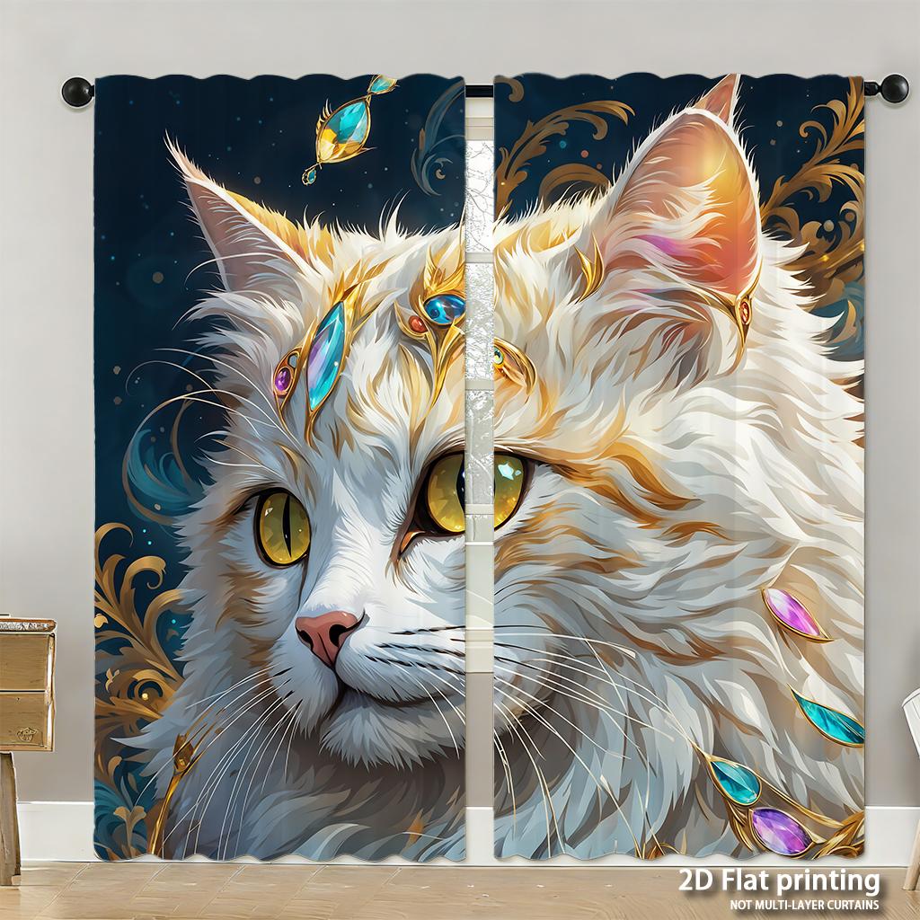 Piece Set High Definition Digital Printed Curtainspink Candy Castle Fantasy Colorful Cartoon Stylehome Decoration Style Curtains Made Of Polyester