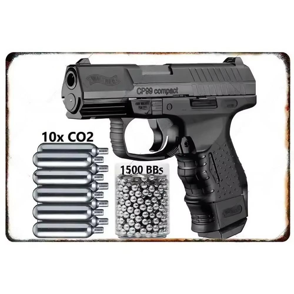 1PC Pistol Metal Signs Boasting Authentic Military Flair: A Must - Have for Adding a Touch of Rugged
