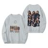 Women's Fashion Long Sleeve Print Round Neck Loose Pullover Sweater Top