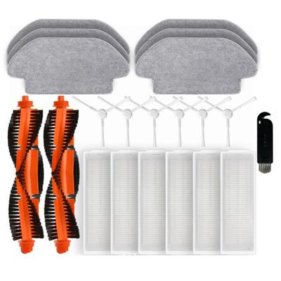 21 Pièces pour Aspirateur Robot Xiaomi S10 Aspirateur Robot Xiaomi S12 B106GL Pièces de Rechange Brosse Principale Latérale Filtre Hepa Chiffon Mop
