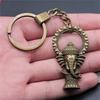 Elephant Horse Animal Duo Pendant Antique Bronze Metal Keychain with 30mm Ring for Students Hot Sale