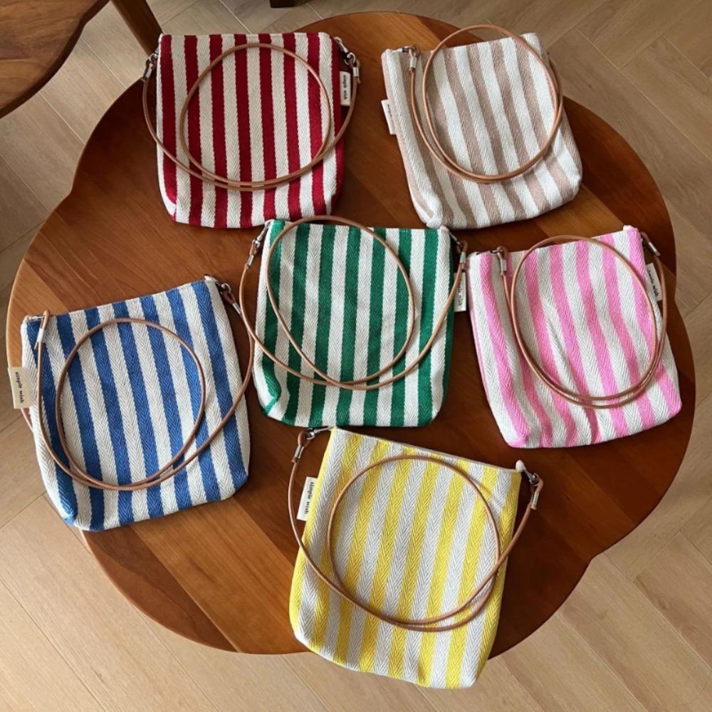Large Capacity Crossbody Bag Women Casual Simple Canvas Shoulder Bag Cute Small Cloth Crossbody Phone Bag Purses Handbags