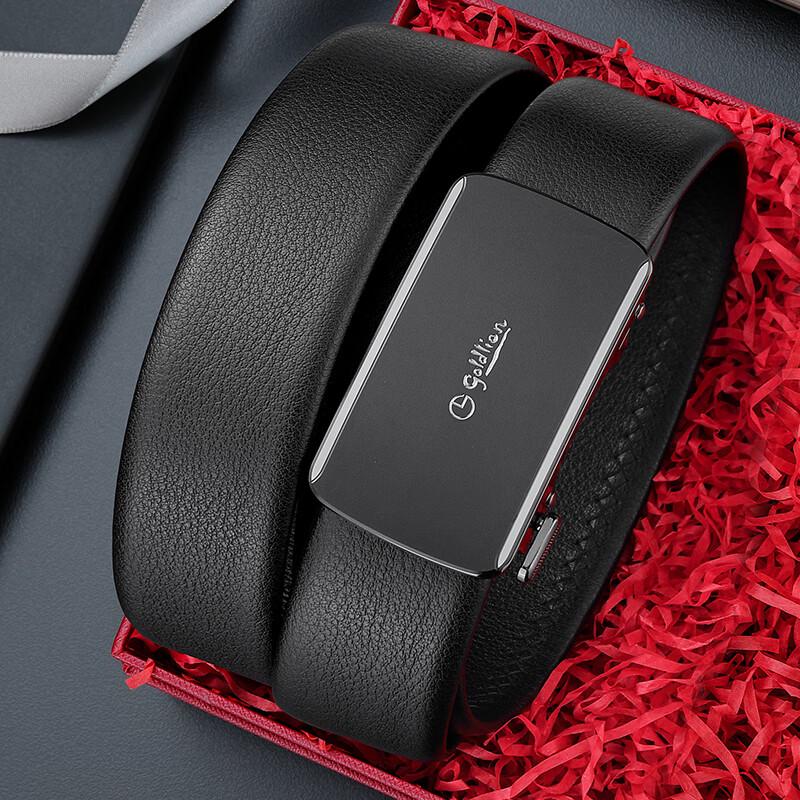 Мужской кожаный ремень Goldlion с автоматической пряжкой 115cm