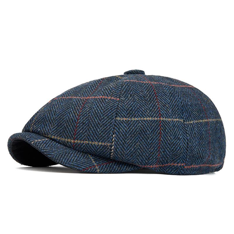 Men's Retro Octagonal Wool Felt Beret - Warm Autumn/Winter Painter-style Flat Newsboy Cap