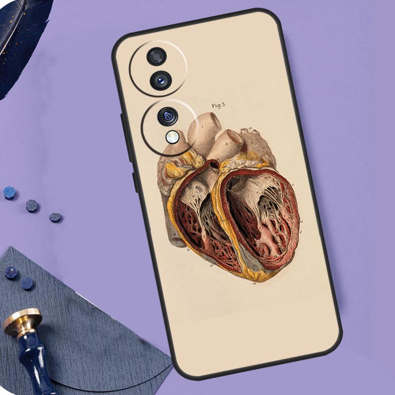 Medical Human Anatomy Case For Honor X8b X9b X9a X8a X7a X6a X7 X8 X9 Cover For Honor Magic 6 5 Pro 50 70 90 Lite