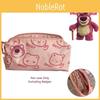 Strawberry Bear Pencil Case Large Capacity Nylon Stationery Bag With Zipper For Students
