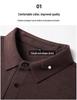Klassisches Herren-Merinowolle Langarm-Poloshirt - Herbst/Winter Stil für die Mitte des Lebens Basisschicht