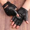 New Sheepskin Half Finger Sports Gloves Tactics Half Fitness Exercises Outdoor Cycling Sunshade Leather Gloves
