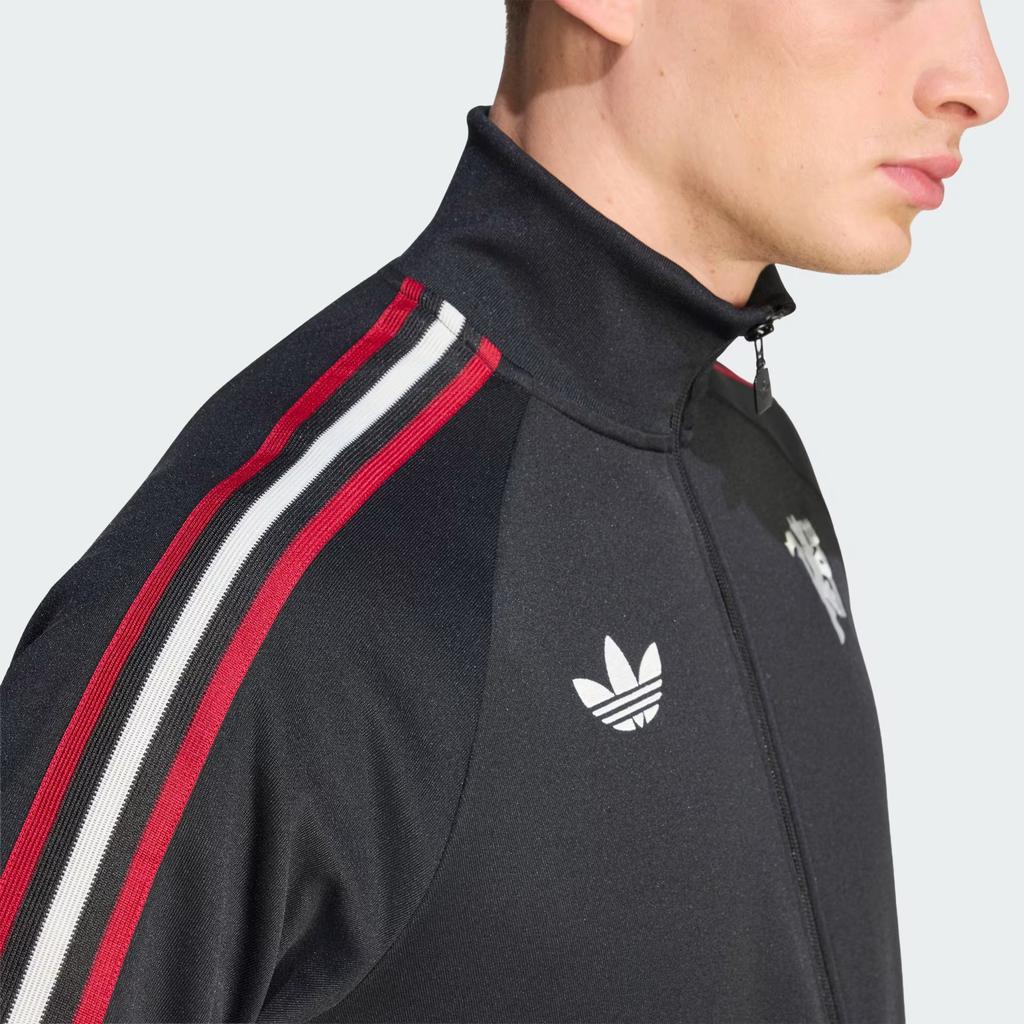 adidas Originals Manchester United Monocolore Retro Comoda Giacca Aderente Giubbotti da Uomo JZ2230