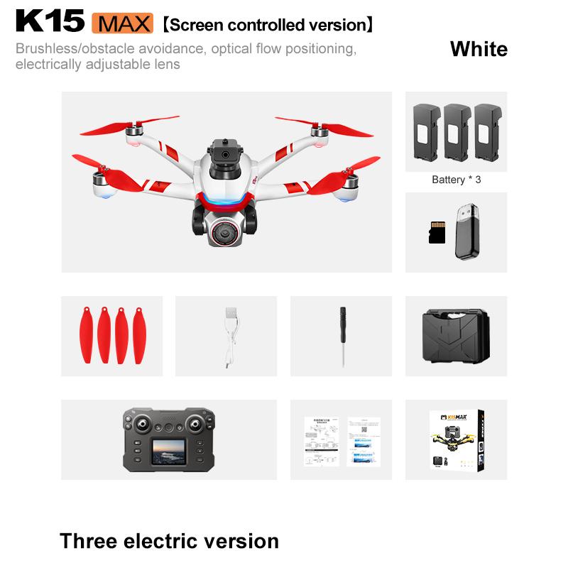 2025 New K15 Max Screen Controlled Version Drone With 4K HD Camera Aerial Photography Obstacle Avoidance Quadcopter Dron RC Toys