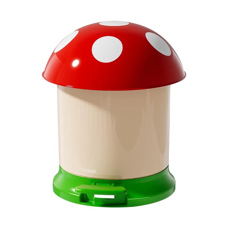 

Large Trash Can with Lid & Foot Pedal, PP Material Storage Bin for Office Bathroom, Living Room Bedroom Paper Basket червоний