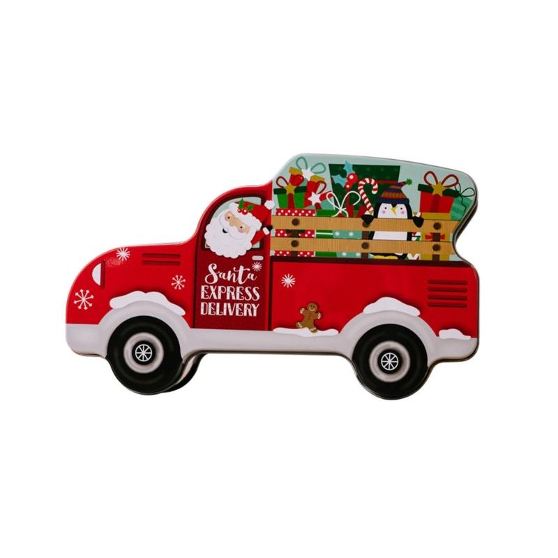 

Multifunctional Christmas Car Candy Container Candy Box Festive Decorative Iron Box for Children s Gifts
