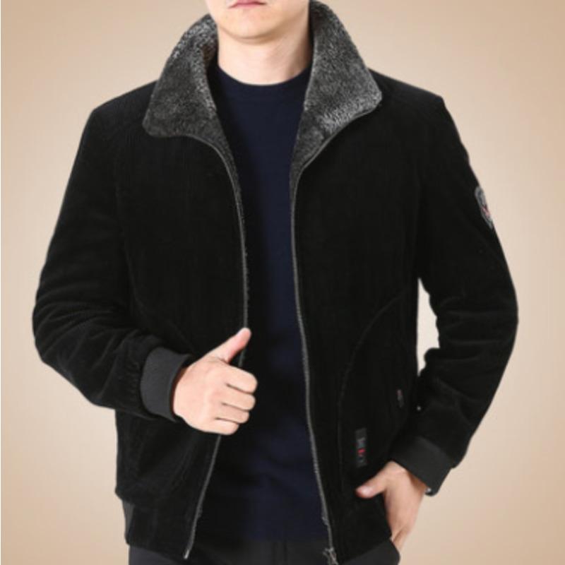 Cotton-padded Men's Short Winter Clothes, New Casual Thickened Warm Cotton Clothes, Middle-aged Dad's Coat