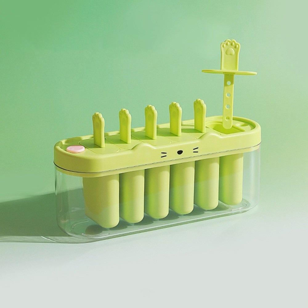 with Lid Silicone Ice Cream Mold 6 Grids Ice Candy Mold Reusable Ice Cream Box  Summer