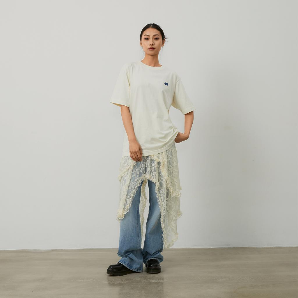 New Balance x PK SHEJISHILIANMINGKUAN Attraction Lifestyle Illustration Collection SS24 T Shirt Unisex Ecru NEE26121-IV
