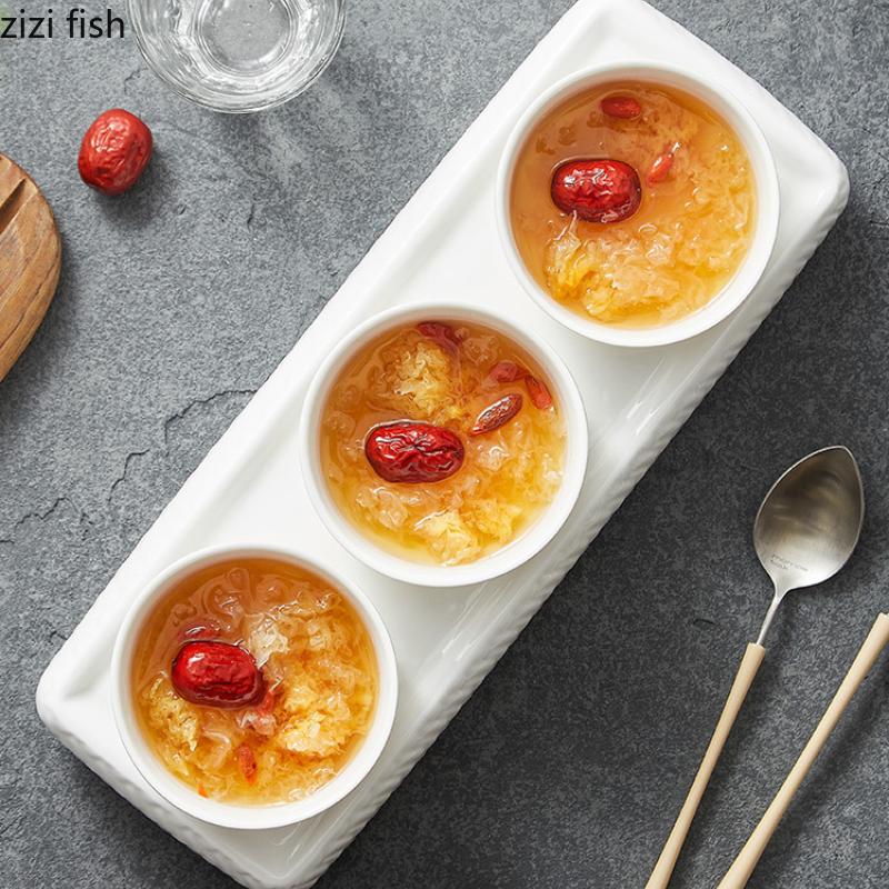 White Ceramic Dining Plate Dessert Bowl Sushi Plates Dim Sum Breakfast Bowl Sashimi Plates Steak Plate Fruit Bowls Snack Tray