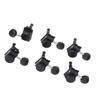 6PCS Set Locking Tuning Key Peg Black Color Zinc Alloy Right Hand Guitar Lock String Tuner