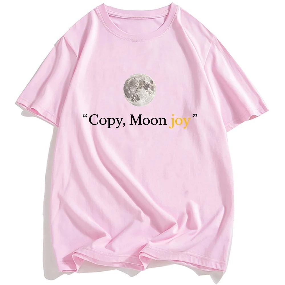 Summer Graphic Clothing Copy Moon Joy Tshirt Loose Fashion Oneck UnisexWomen Tshirts Streetwear Unisex Casual Short Sleeve Tees