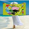Ultra-Soft Beach Towel with Barbapapa Theme,Ideal for Pool - Camping, Diving - Perfect Travel Essential, Vibrant Beach Towel.