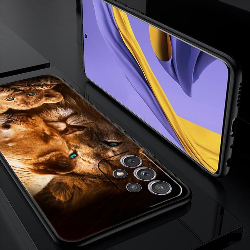 Lion Alpha Male Cub Phone Case For Samsung Galaxy A17 A07 A55 A35 A25 A15 A05s A33 A31 A23 A21s A13 A41 A73 A53 A51 A71 A03Cover