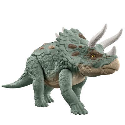 Mattel Jurassic World Big Triceratops Dinosaur Toy 4 and HTK79 Action! [Toy Length Approx. 14.2 Inches] [Ages Up]