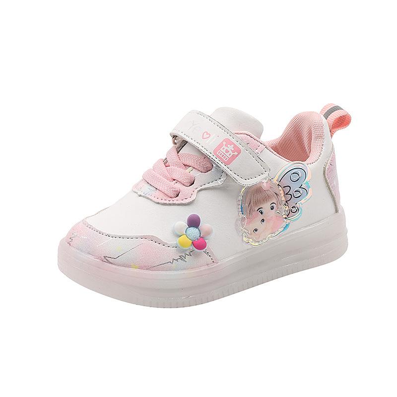 Fashion Girls Shoes 2025 Autumn New Kids Sneaker Soft Soled Boys LED Light Shoe Simple Versatile Girl Casual Shoes Tenis De Niño