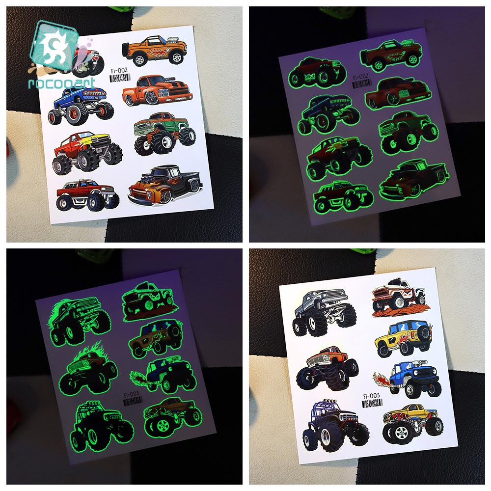 Ricaron 2025 Waterproof Luminous Racing Motorcycle & Car Tattoo Stickers