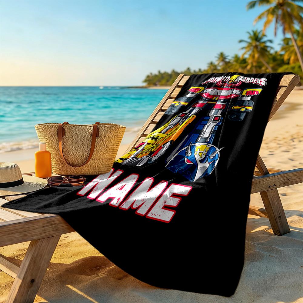 Love Transformers Customize Your Name Beach Towel Super Soft Microfiber Quickdry Fabric