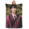 Flannel Throw Blanket True Beauty Series Hwang in Youp Cha EunWoo Warm Plush Blankets Soft Bedding for Bedroom Home Picnic Sofa