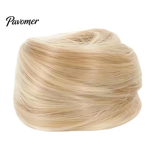 Natural Looking Bun Extension Women Hairpiece with Hair Tie, Straight Instant Volume Extension, Synthetic Updo Chignon Ponytail Scrunchies Scrunchie