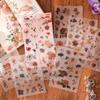 ZABC Cross-Cut Floral Theme Sticker Pack for Journals - Grass Flower Ballad Series