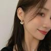 Fashion Pearl Heart-shaped Earrings Elegant Geometric Heart-shaped Pendant Earrings 2 Styles of Wearing Style Jewelry Earring