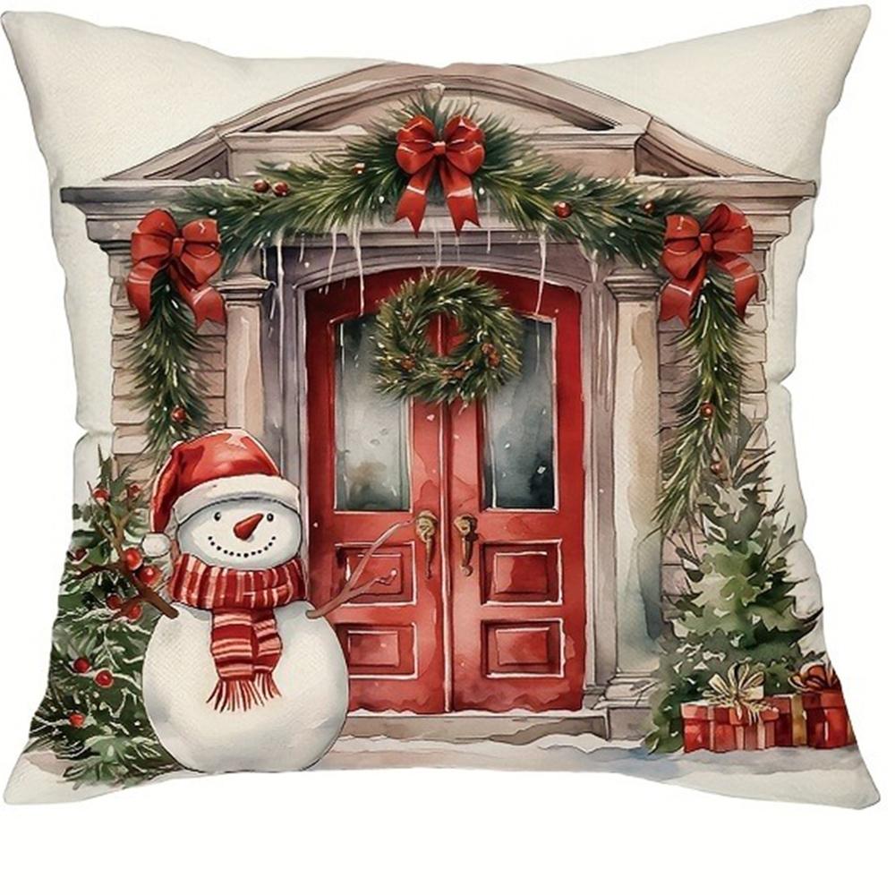 

Веселая рождественская наволочка для украшения дома, подходит для спальни, гостиной, дивана, подушки, подарок другу 40x40cm