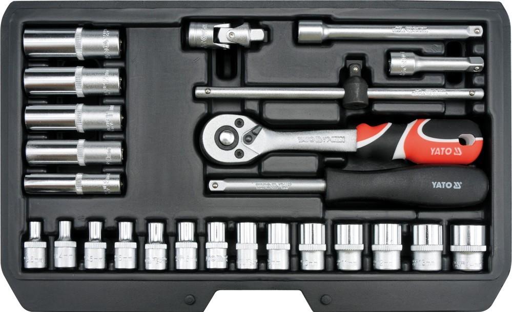 Tool set 1/4"""" set of 25 pcs YT-14461 YATO