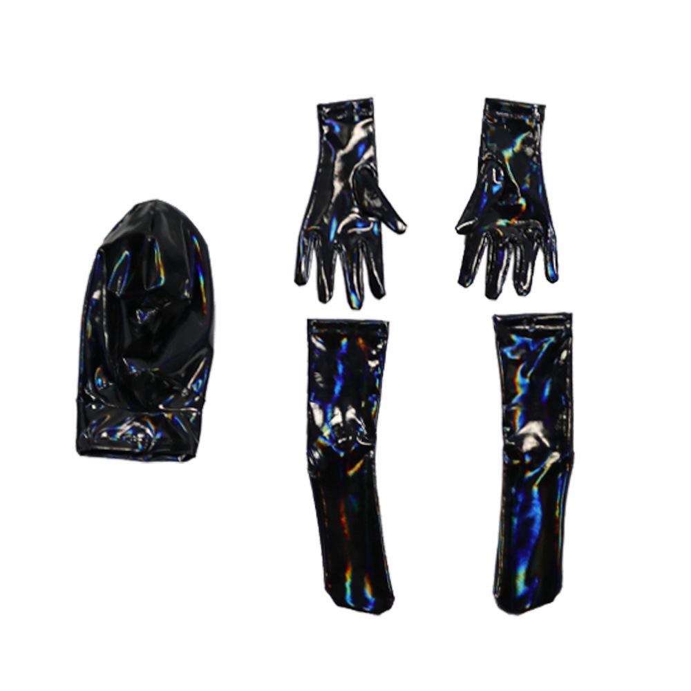 Sexy Men Faux Latex Pu Bodysuit Cosplay Wetlook Maid Tights Zentai Full Body Cover Bodysuit Club Catsuit Outfits Maid Leotard