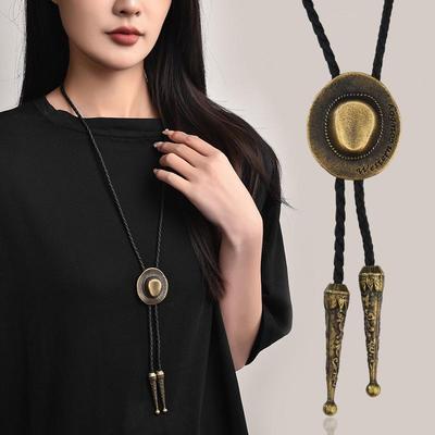 Western Cowboy Bolo Tie: European & American Casual Autumn/Winter Fashion Necklace for Women