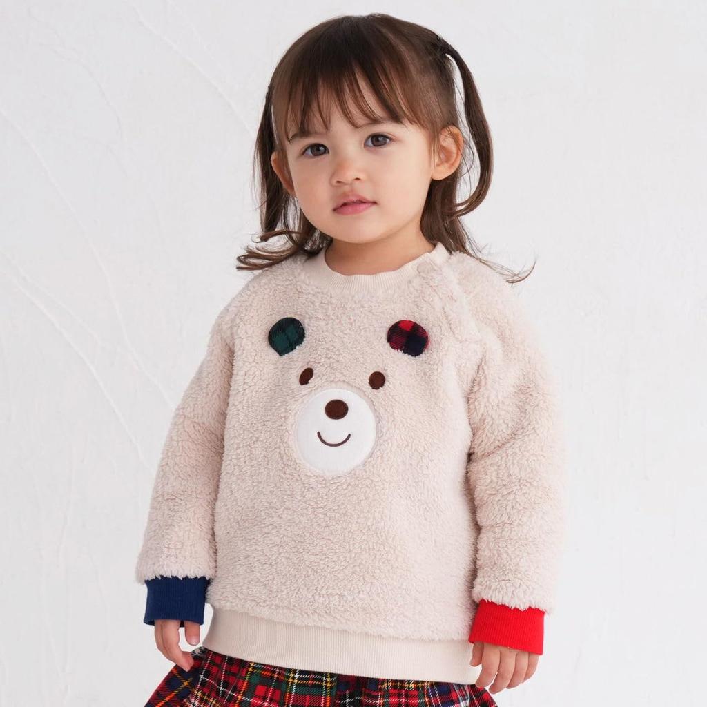 MIKIHOUSE HOT BISCUITS Sweatshirt für Jungen und Mädchen, Elfenbein, Größe 110cm, 73-5607-493